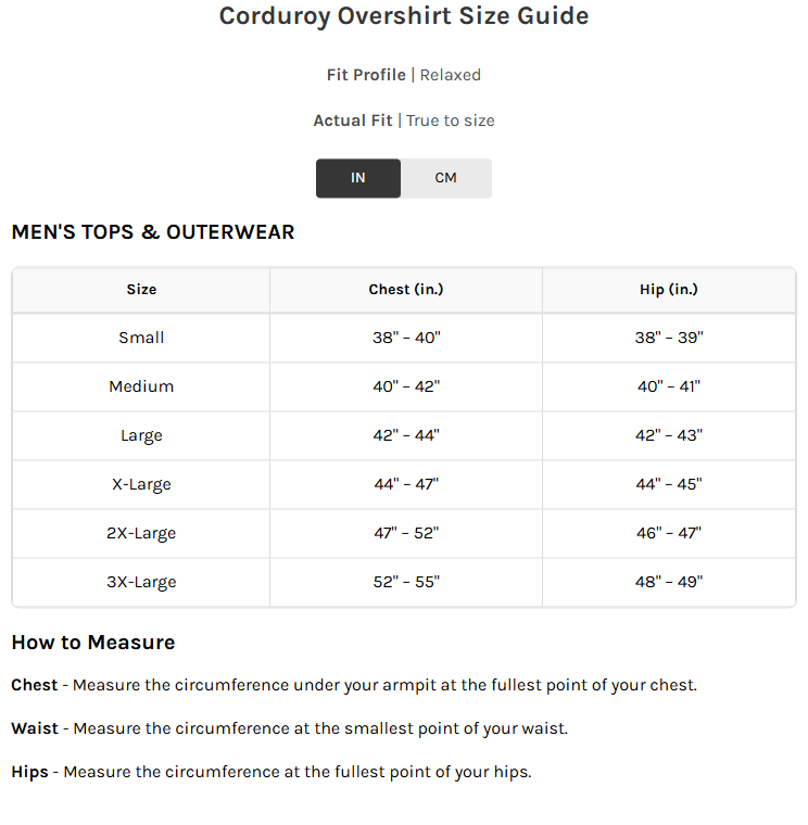 Men's BYLT Corduroy Overshirt - Dark Olive