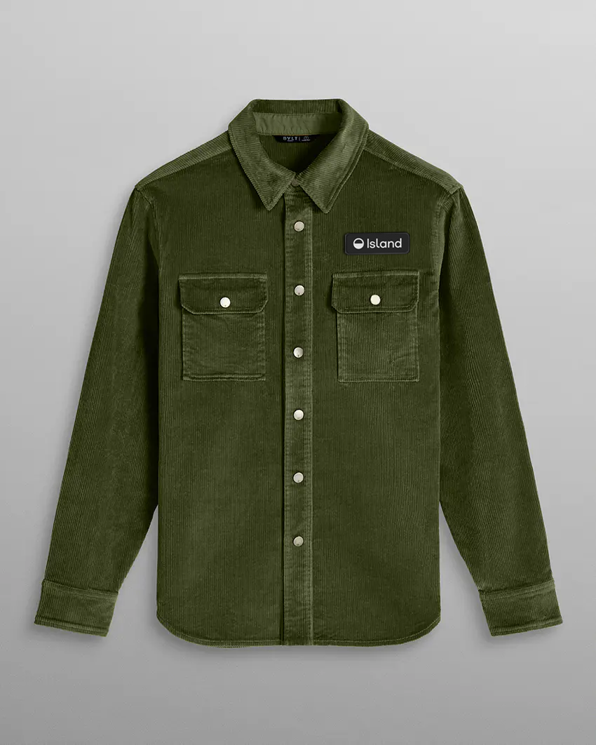 Men's BYLT Corduroy Overshirt - Dark Olive