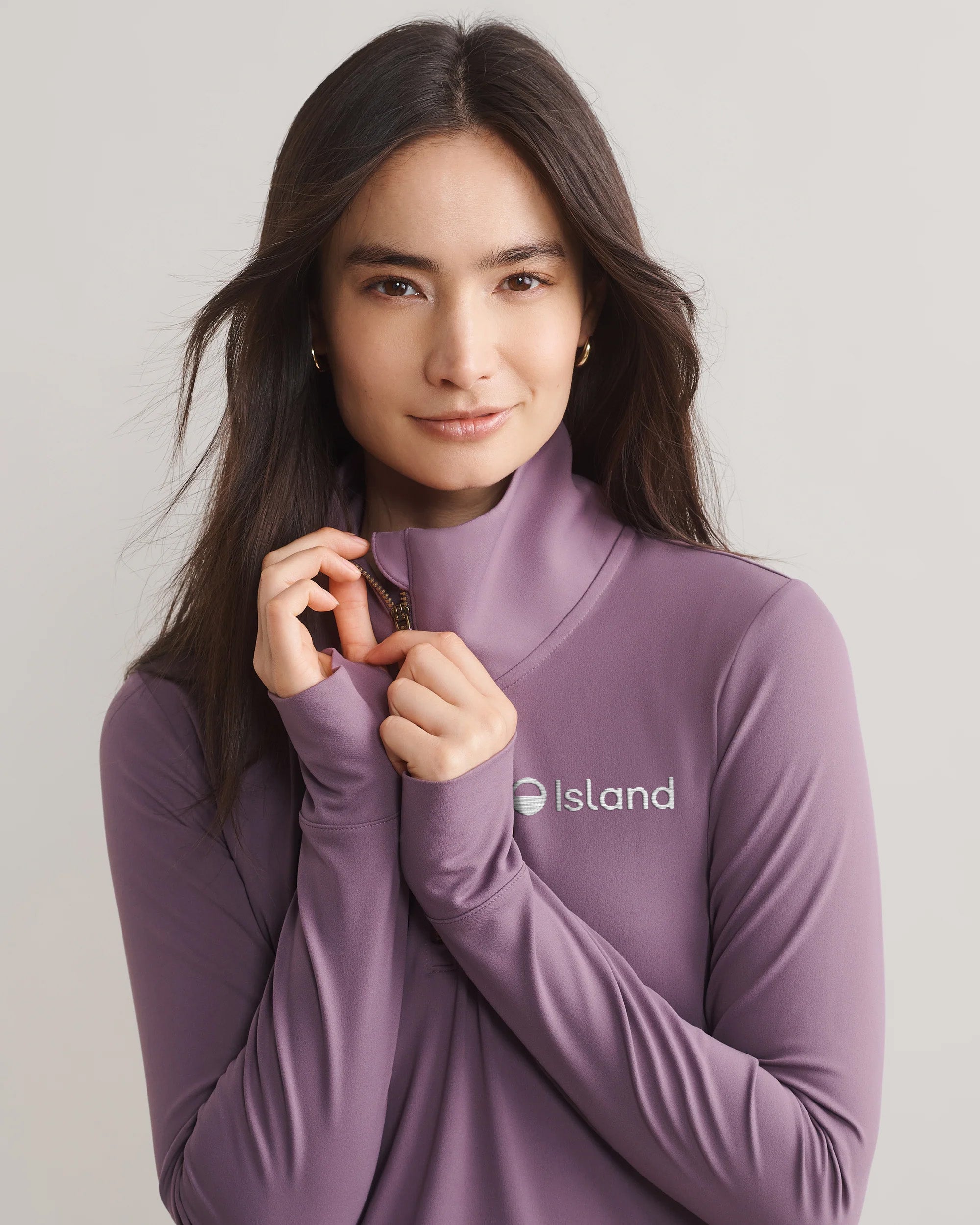 Women's Rhone Course to Court 1/4 Zip - Dark Plum