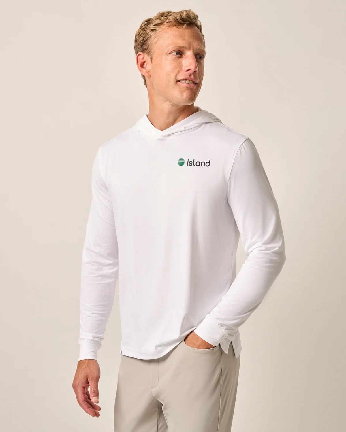 Men's Johnnie-O Talon Featherweight Performance Hoodie - White