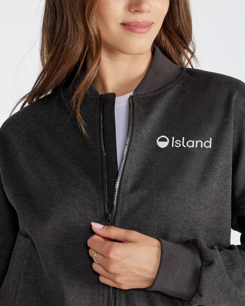 Women's BYLT Coastal Bomber Jacket - Dark Charcoal