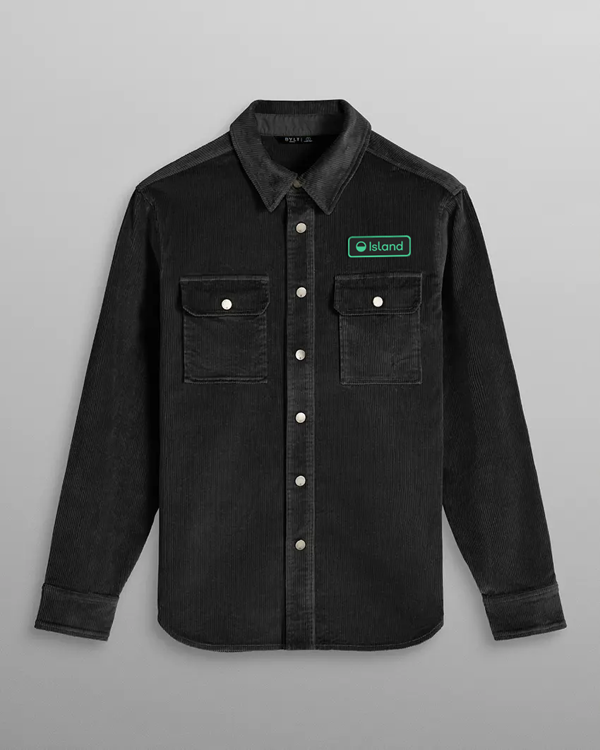 Men's BYLT Corduroy Overshirt - Black