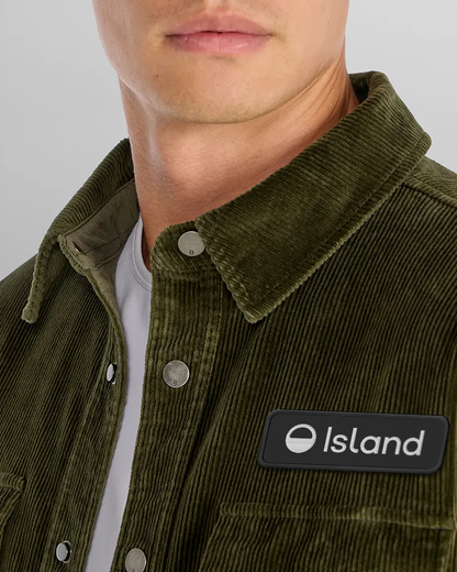 Men's BYLT Corduroy Overshirt - Dark Olive