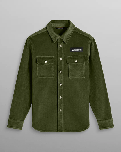 Men's BYLT Corduroy Overshirt - Dark Olive