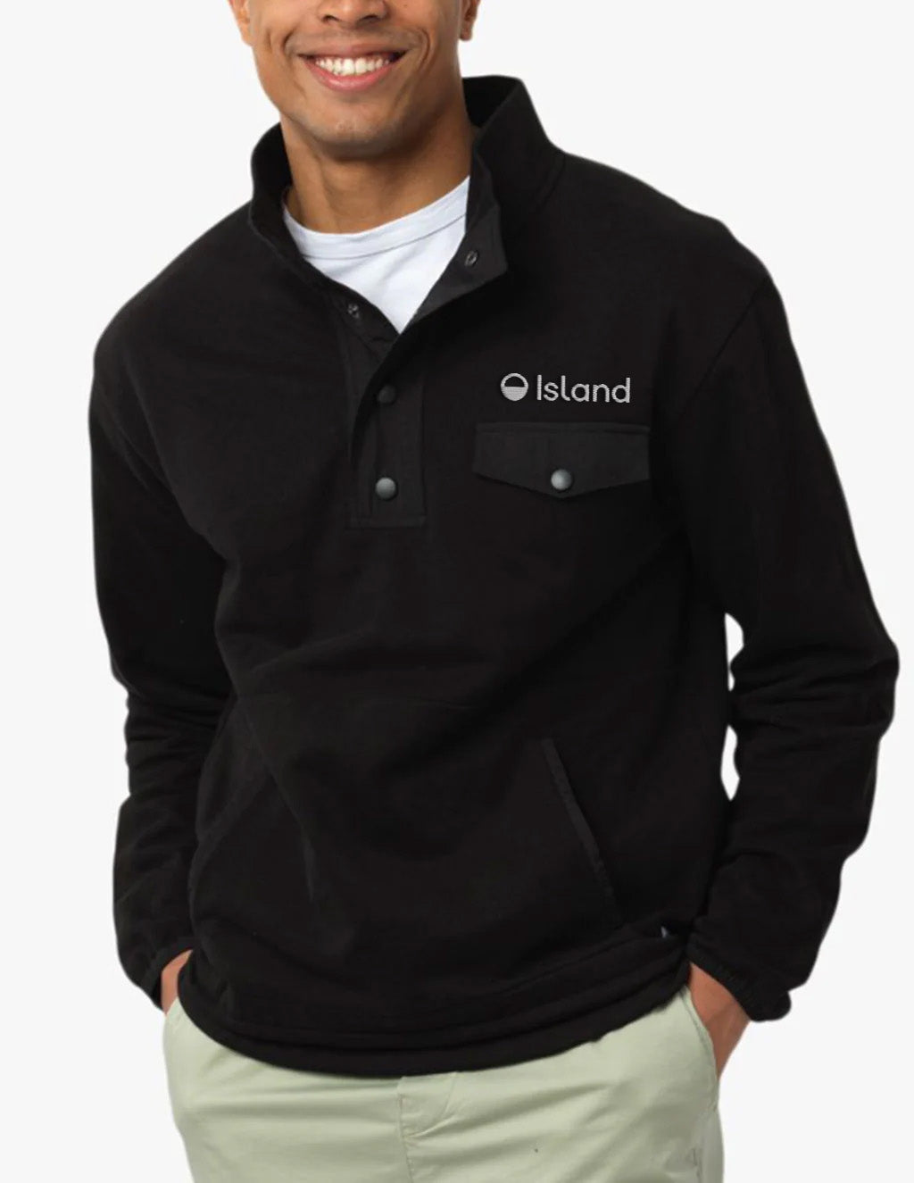 Men's Mugsy 1/4 Snap Shirt - Black