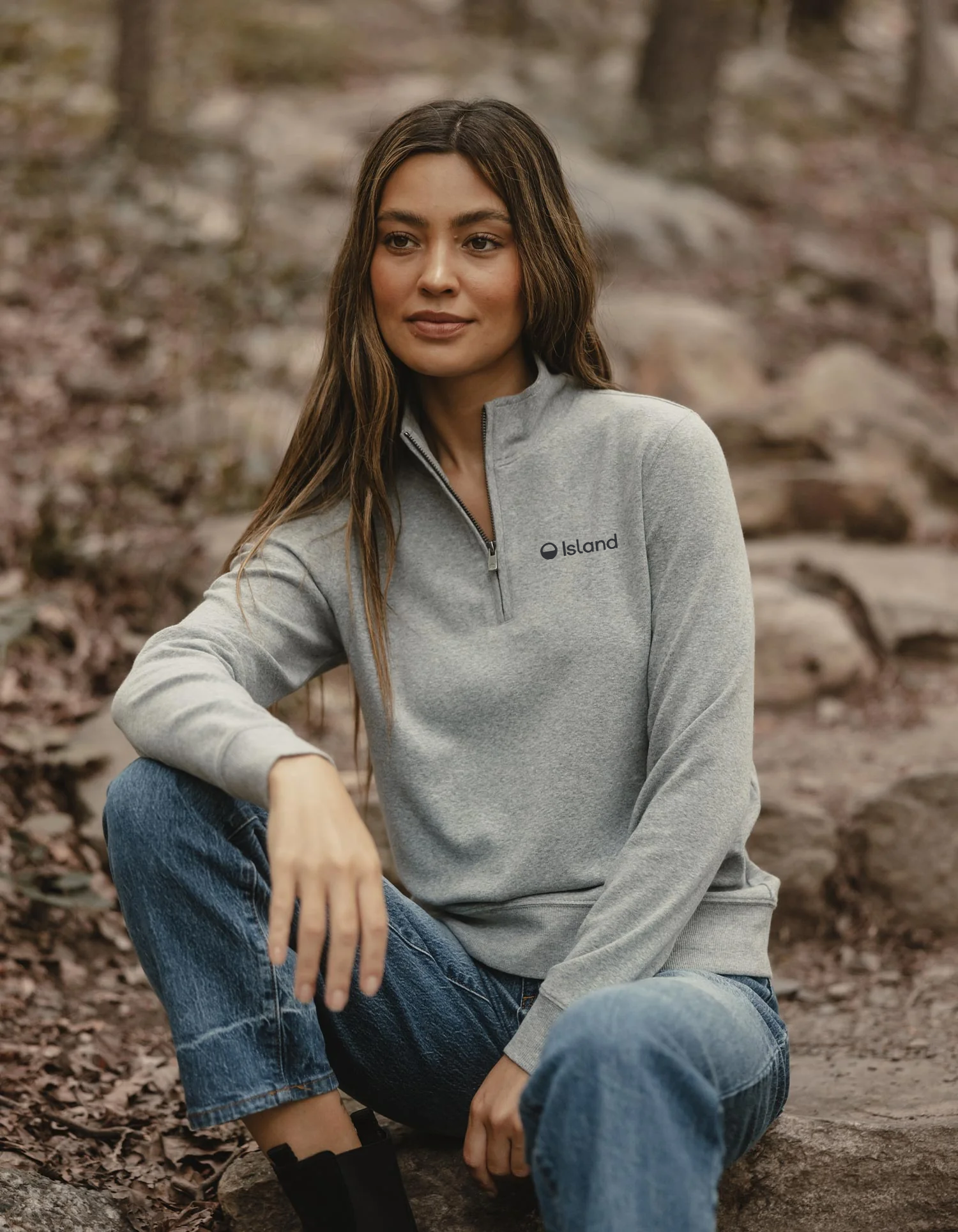 Women's The Normal Brand Puremeso Weekend 1/4 Zip - Athletic Grey